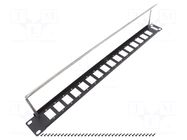 Mounting adapter; patch panel; rack; screw; 29mm; M3; Height: 1U CLIFF