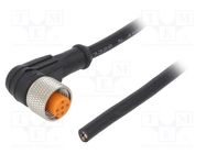 Connection lead; M12; PIN: 4; angled; 2m; plug; 250VAC; 4A; 1200; IP67 LUTRONIC