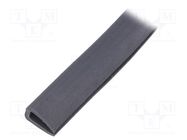 Hole and edge shield; PVC; L: 10m; grey; H: 14mm; W: 7mm; -30÷70°C KURANT