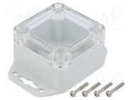 Enclosure: multipurpose; X: 60mm; Y: 60mm; Z: 40mm; ZP; polycarbonate KRADEX