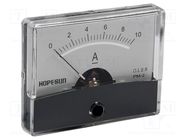 Ammeter; on panel; I DC: 0÷10A; Class: 2.5; 60x47mm VELLEMAN