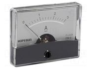 Ammeter; on panel; I DC: 0÷3A; Class: 2.5; 60x47mm VELLEMAN