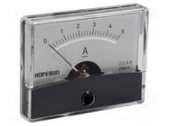 Ammeter; on panel; I DC: 0÷5A; Class: 2.5; 60x47mm VELLEMAN