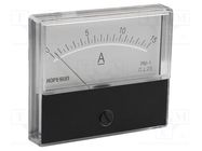 Ammeter; on panel; I DC: 0÷15A; Class: 2.5; 70x60mm VELLEMAN