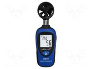 Thermoanemometer; LCD; 3 digit; Vel.measur.resol: 0.1m/s VELLEMAN