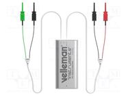 PC connected oscilloscope; 500kHz; Ch: 2; Input coupling: AC, DC VELLEMAN