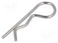 Cotter pin; stainless steel; Ø: 3mm; L: 72mm; Shaft dia: 10÷16mm ELESA+GANTER