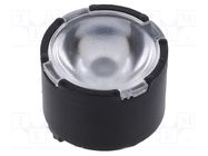 LED lens; round; plexiglass PMMA; transparent; 25÷38°; H: 6.6mm LEDIL