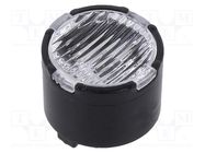 LED lens; round; plexiglass PMMA; transparent; 22÷49°; H: 6.8mm LEDIL