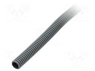 Protective tube; Size: 12; polyamide; grey; -40÷120°C; Øint: 12mm HUMMEL