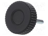 Knob; Ø: 50mm; Ext.thread: M8; 30mm; H: 33mm; technopolymer PP; MBT-P ELESA+GANTER