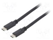 Cable; USB 3.2; USB C plug,both sides; 1.5m; black; 5Gbps; 60W Goobay