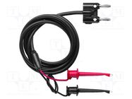 Test lead; 300VDC; 5A; Len: 0.914m; black-red; 3786-C POMONA