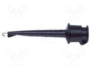 Clip-on probe; hook type; 5A; 60VDC; black; Grip capac: max.3.06mm 