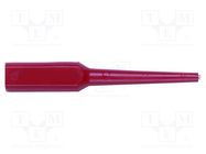 Measuring tip; 3A; red; Tip diameter: 0.76mm; Socket size: 4mm POMONA