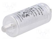 Capacitor: polypropylene; motors, run; 3.5uF; 330VAC; Ø25x60mm 