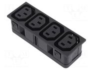 Connector: AC supply; splitter; 10A; 250VAC; C13 (F); IEC 60320 SCHURTER