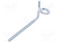 Hook; ring; steel; zinc; Thread len: 75mm; Overall len: 120mm DROMET