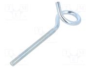 Hook; ring; steel; zinc; Thread len: 110mm; Overall len: 180mm DROMET