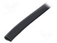 Hole and edge shield; PVC; L: 10m; black; H: 10mm; W: 5.5mm; -30÷70°C KURANT