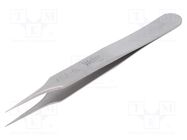 Tweezers; 110mm; for precision works; Blades: narrowed WELLER