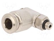 Push-in fitting; BANJO,angled; -0.99÷20bar; nickel plated brass AIGNEP
