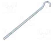 Hook; angular; steel; zinc; Thread len: 146mm; Overall len: 170mm DROMET