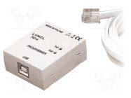 Programmer; Interface: RJ11,USB; Modbus; Len: 1.5m; IP20 LUMEL