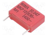 Capacitor: polypropylene; 47nF; 18x6x12.5mm; THT; ±10%; 15mm WIMA