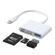 Joyroom S-H142 Lightning OTG HUB - USB-A 3.2 / Lightning / SD, TF card reader - white, Joyroom