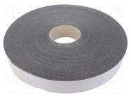 Tape: sealing; W: 40mm; L: 30m; Thk: 2mm; grey; caoutchouc hot-melt 