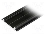 Profiles for LED modules; black; L: 2m; ARC12; aluminium; surface TOPMET