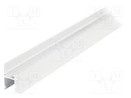 Profiles for LED modules; white; L: 1m; FRAME14; aluminium TOPMET