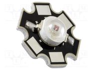 Power LED; STAR; red; 120°; 800mA; 620÷630nm; Pmax: 3W; SMD NTE Electronics