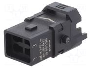 Connector: HDC; contact insert; male; Han® 1A; PIN: 4; 3P+PE; Han E® HARTING