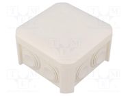 Enclosure: junction box; X: 90mm; Y: 90mm; Z: 52mm; polypropylene PP OBO BETTERMANN