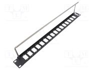 Mounting adapter; patch panel; SLIM; rack; screw; 29mm; Height: 1U CLIFF