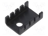 Heatsink: extruded; U; TO220; black; L: 19.1mm; W: 13mm; H: 6.4mm; 274 Wakefield Thermal