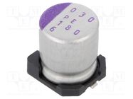 Capacitor: polymer; low ESR; 180uF; 6.3VDC; SVPE; SMD; ±20%; Ø5x6mm PANASONIC