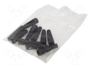 Strain relief; RG58; black; Application: BNC plug; 10pcs. MH CONNECTORS