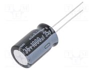 Capacitor: electrolytic; low ESR; THT; 1000uF; 35VDC; Ø12.5x20mm NICHICON