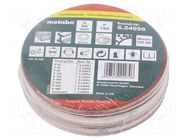 Sanding plate; Granularity: 180; Mounting: self-adhesive; Ø80mm METABO