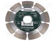 Diamond hole saw; Ø: 115mm; Øhole: 22.23mm; glaze,ceramic tile METABO