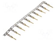 Contact; male; copper alloy; gold flash,nickel plated; reel; 4.6A JST