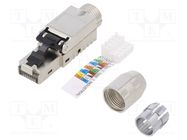 Connector: RJ45; plug; PIN: 8; Cat: 6a; shielded; Layout: 8p8c; male LOGILINK