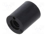 Spacer sleeve; cylindrical; polyamide; M2; L: 5mm; Øout: 4mm; black DREMEC