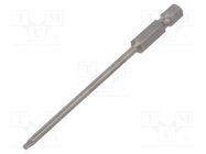 Screwdriver bit; Torx®; TX08; Overall len: 90mm; PROFESSIONAL WIHA