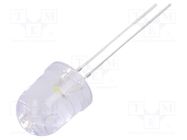 LED; 10mm; white cold; blinking; 7000÷8400mcd; 30°; 3÷5V; 20mA 