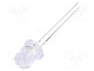 LED; 8mm; white cold; 30°; Front: convex; 3.1÷2.6VDC; No.of term: 2 OPTOSUPPLY