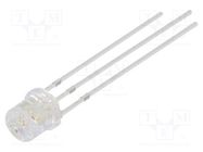 LED; 5mm; red/yellow; 140°; Front: flat; 2.1÷2.6V; No.of term: 3 OPTOSUPPLY